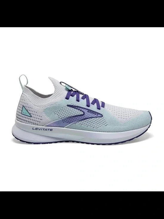 Brooks Women's Levitate Running Shoe - Mint and Purple Accents Sz 10 - Picture 2 of 9